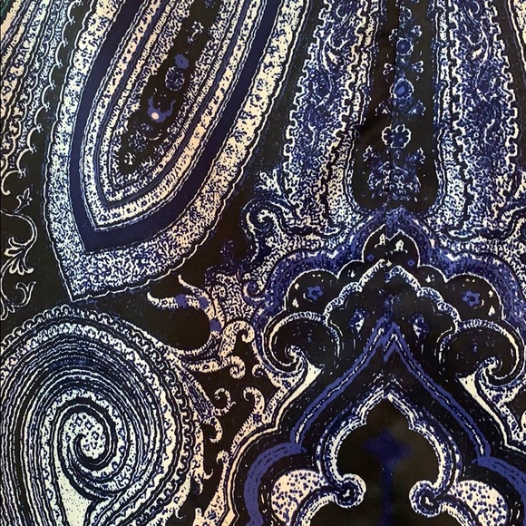 INC International Concepts Short Skirt Blue White Paisley Pockets Women’s Size 6 - Picture 5 of 7